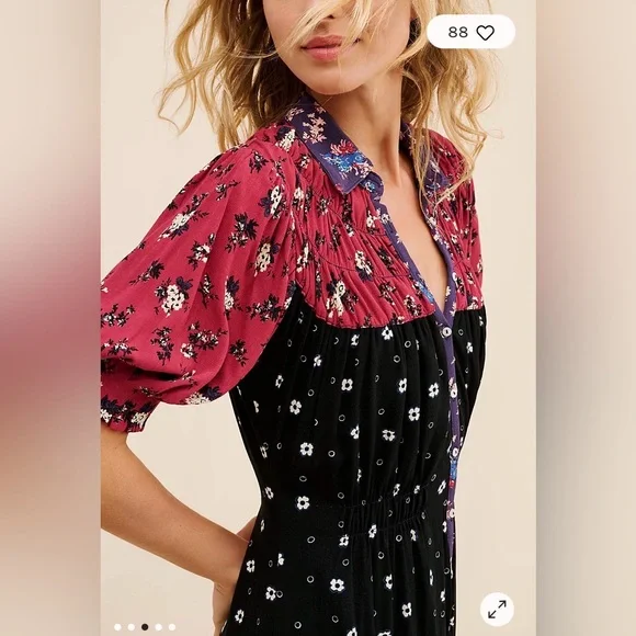 NWOT Free People Nora Midi Dress Size Large - Picture 3 of 8